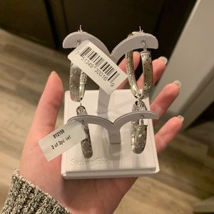 NWT Set of Two Sterling Silver Hoops